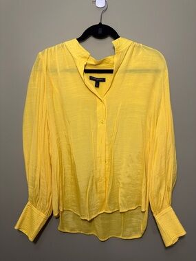 Banana Republic Bright Yellow Button-Front Blouse